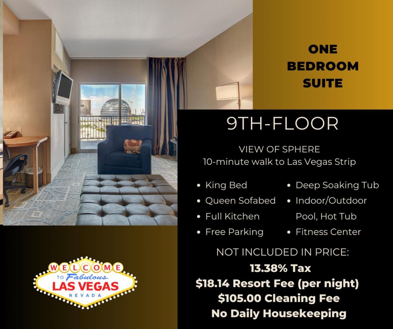 Ultimate Las Vegas Getaway One Bedroom Suite With Balcony, Kitchen, Gym, Pool & Free Parking Room photo