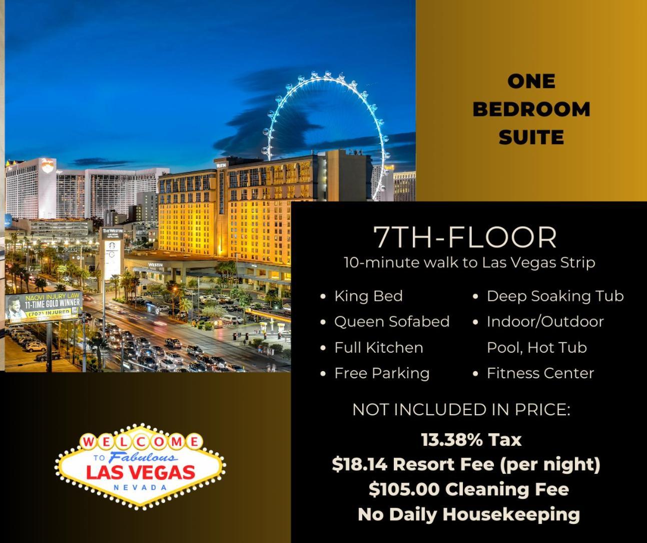 Ultimate Las Vegas Getaway One Bedroom Suite With Balcony, Kitchen, Gym, Pool & Free Parking Room photo